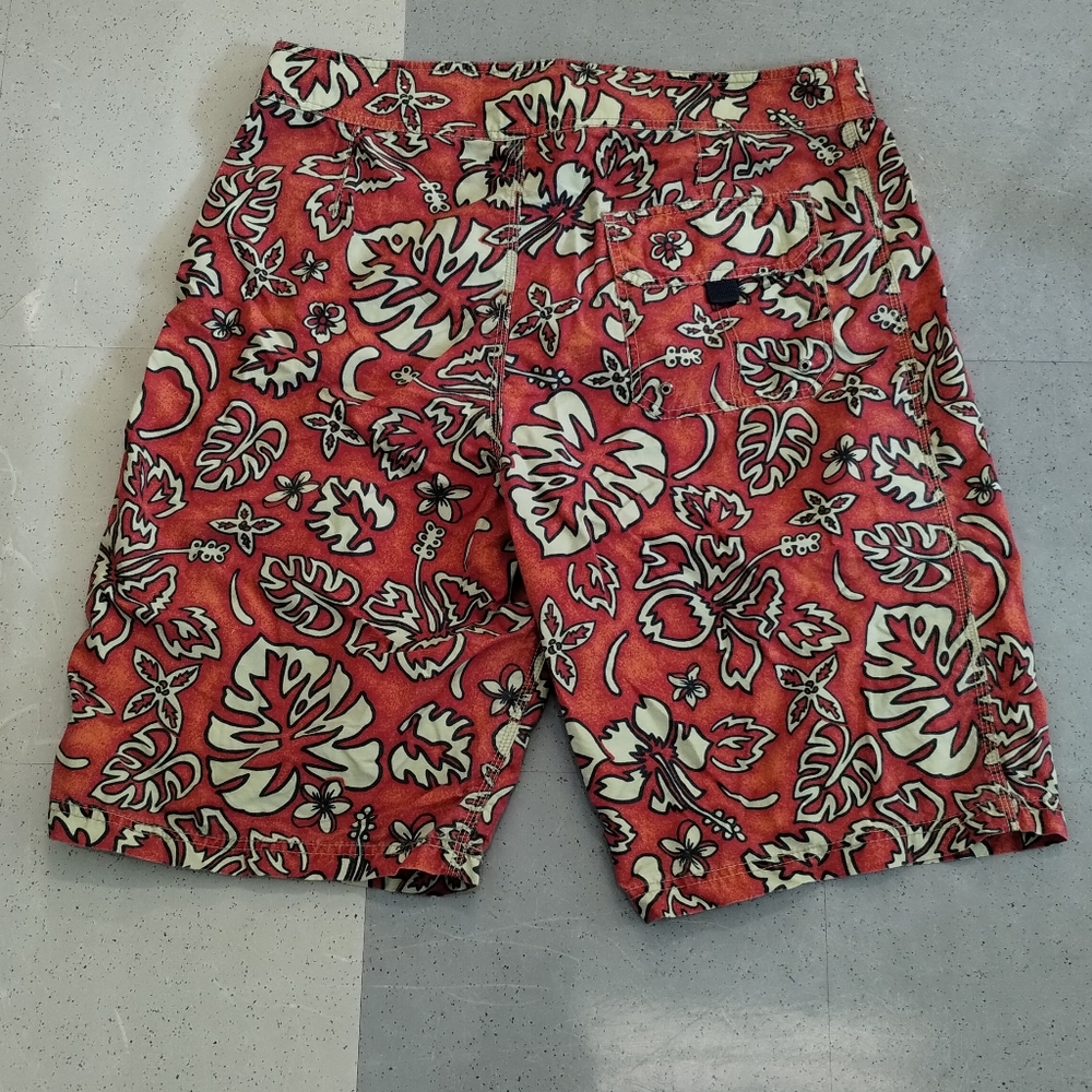 +UnionBay Men 36 Red Floral Swimsuit Swim Trunks Board Short - Picture 4 of 15